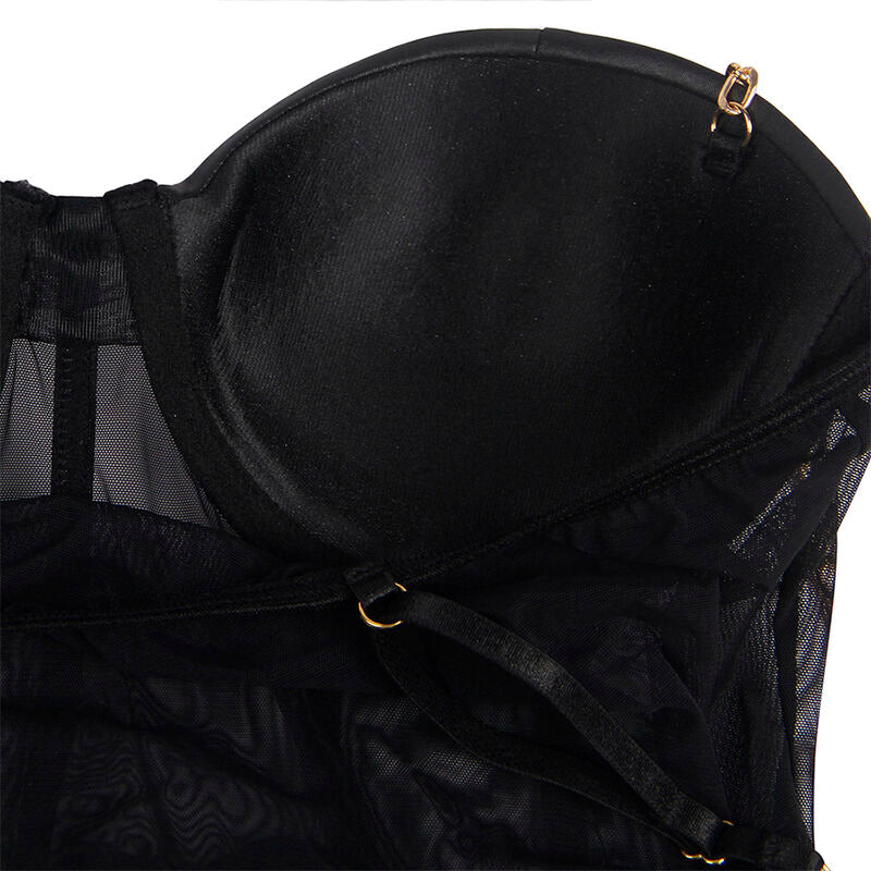 Body mit Kettendetail, schwarz, s/m