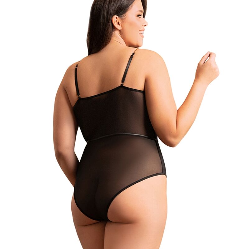 Body mit Kettendetail, schwarz, s/m