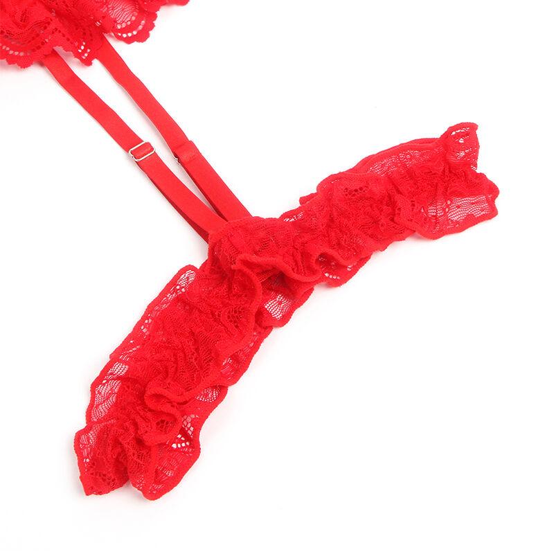 Teddy mit Liga-Details im Kasten und roten Streifen s/m