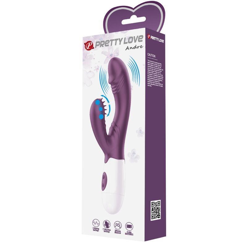 Andre Rabbit Vibrator &amp; G-Punkt Stimulator Lila