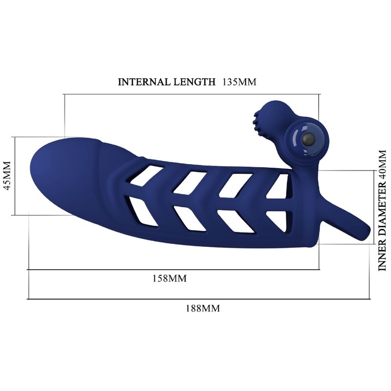 Altaf Vibrationsring mit blauer Silikonhülle