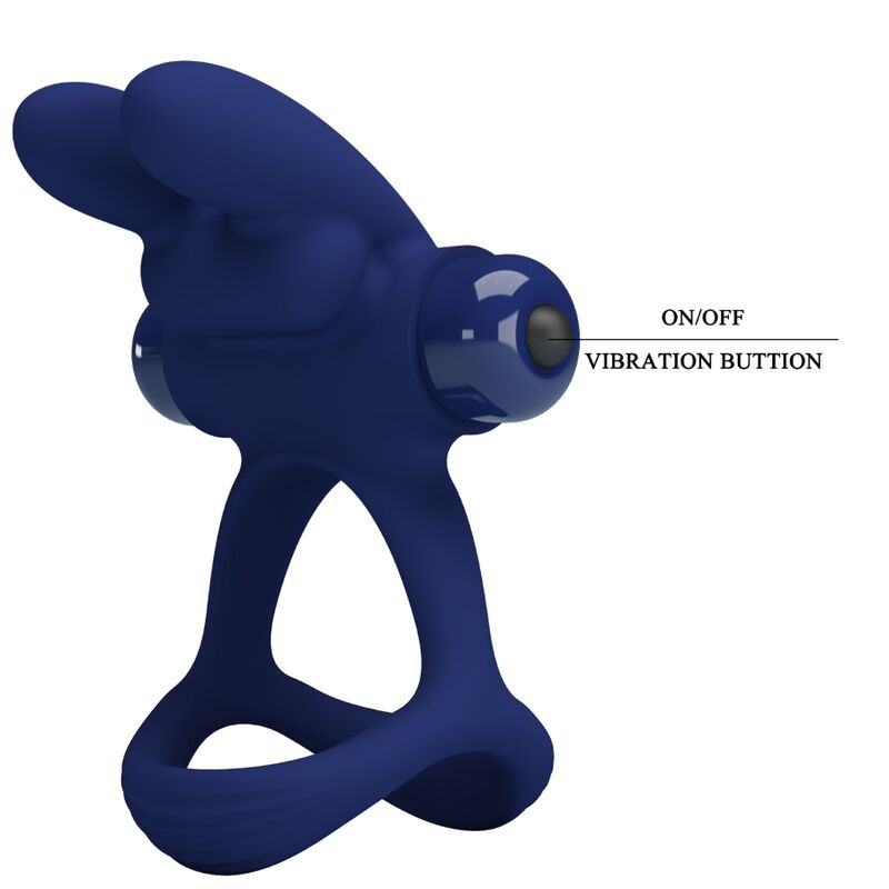 Francisco doppelt vibrierender Rabbit-Ring blau