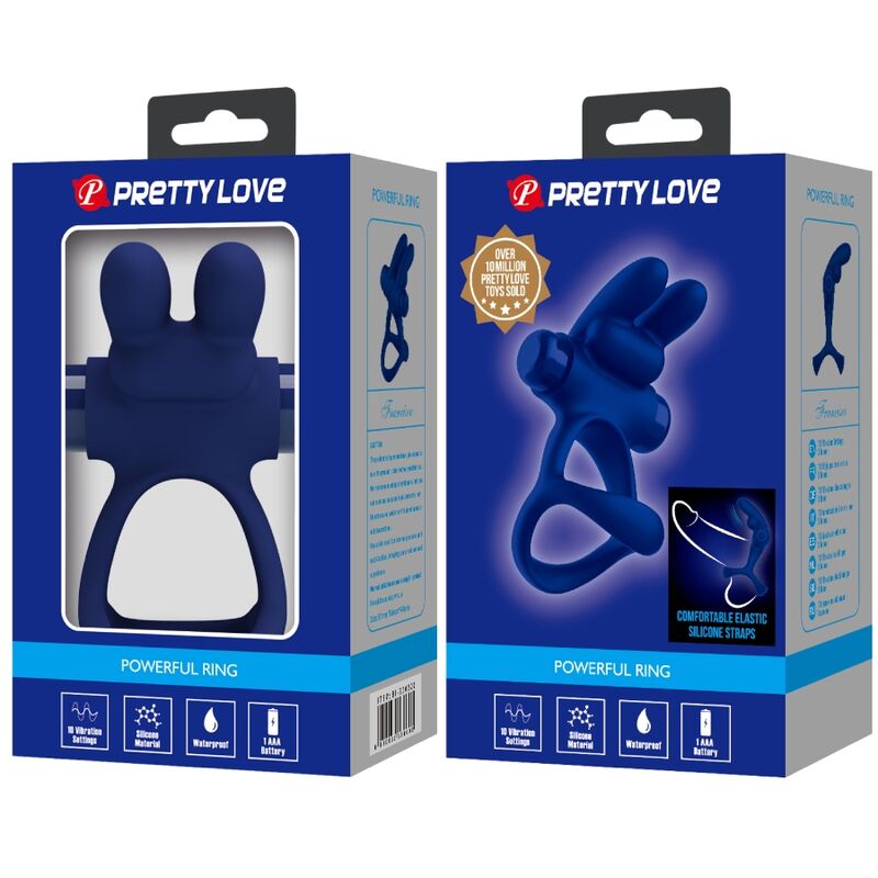 Francisco doppelt vibrierender Rabbit-Ring blau