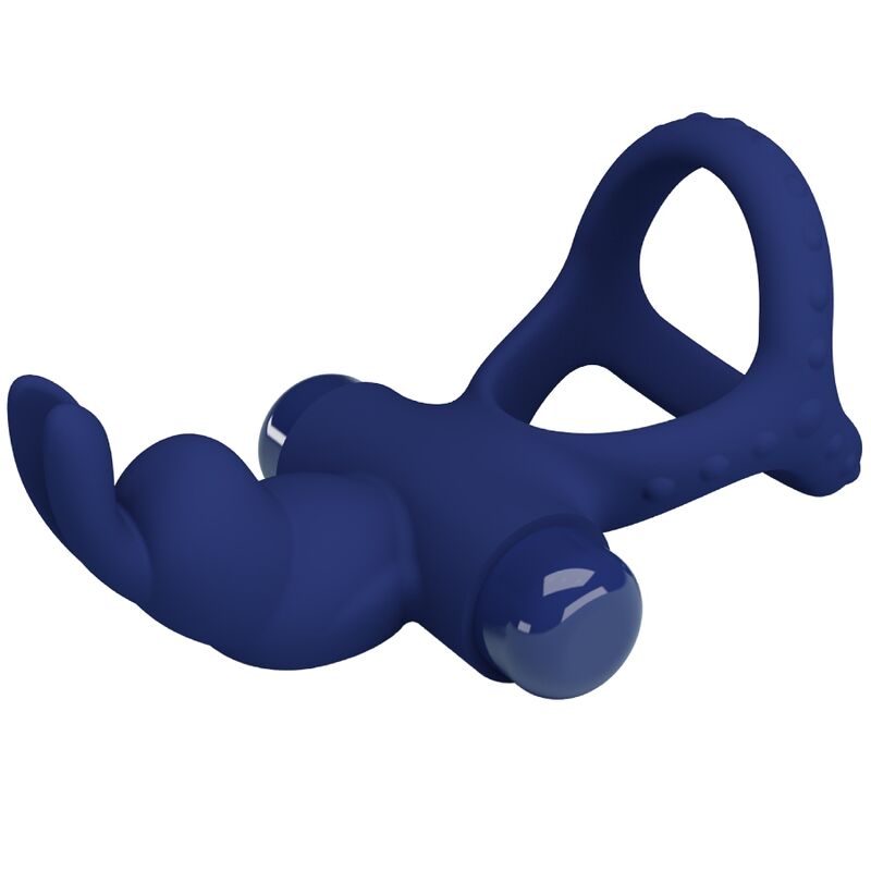 Luchito doppelt vibrierender Rabbit-Ring blau