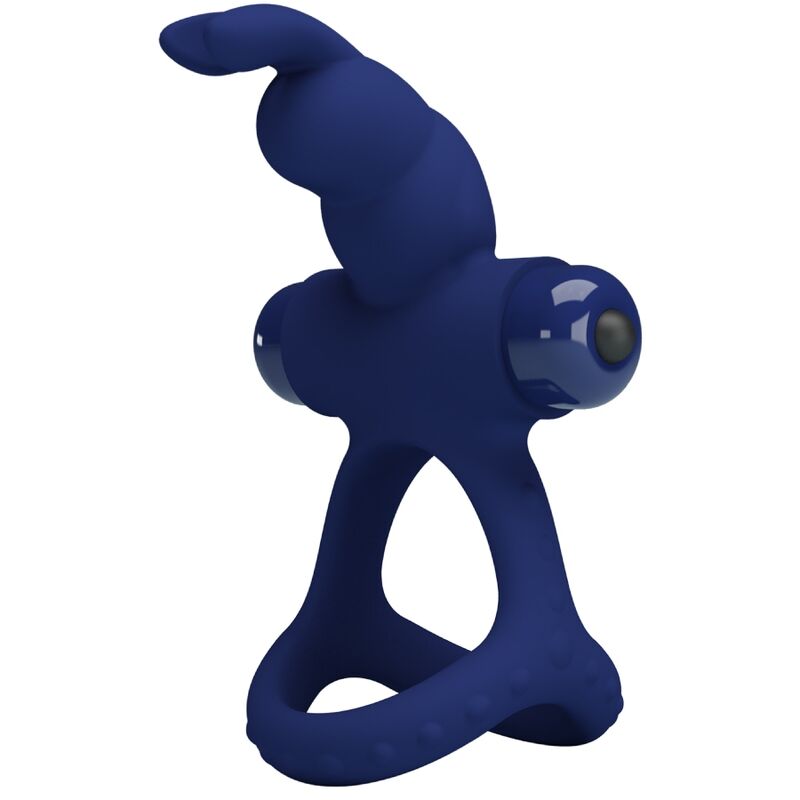 Luchito doppelt vibrierender Rabbit-Ring blau