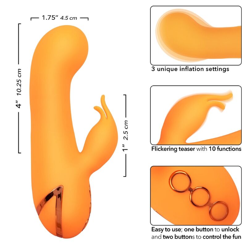 Montecito Muse Orange Rabbit Vibrator von California Dreaming