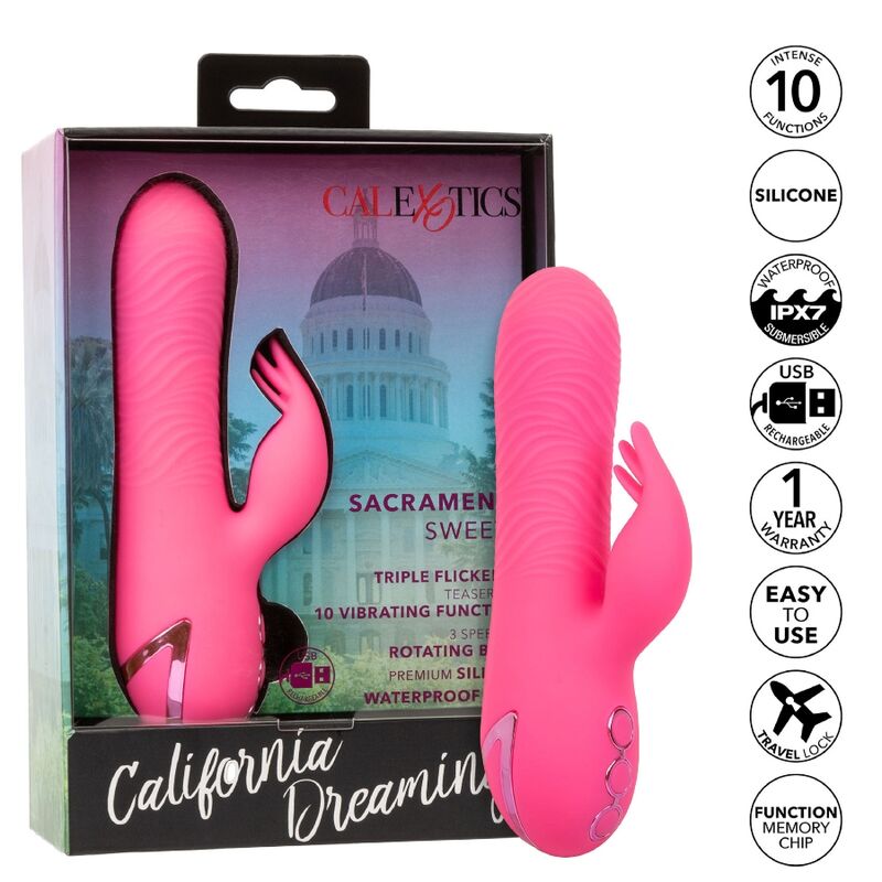 Sacramento Sweetie Pink Rabbit Vibrator von California Dreaming