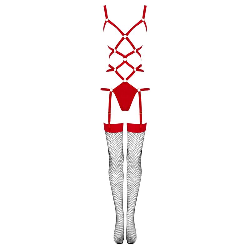 Thiara lc 20213 Set Body + rote Strumpfhose s/m