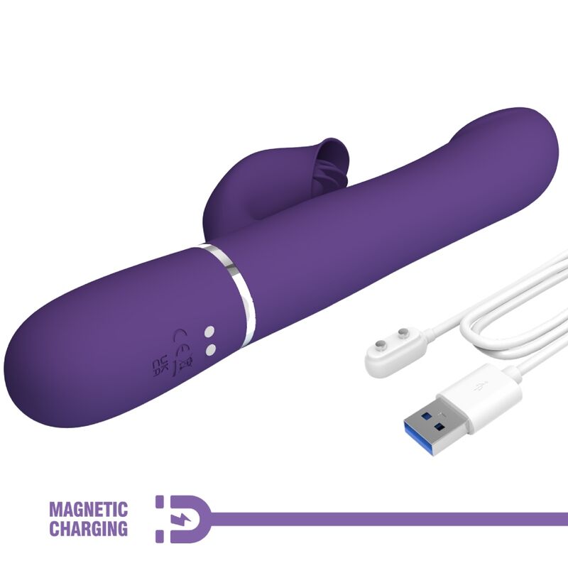 Zalin 4 in 1 Rabbit Vibrator Perlen Lila