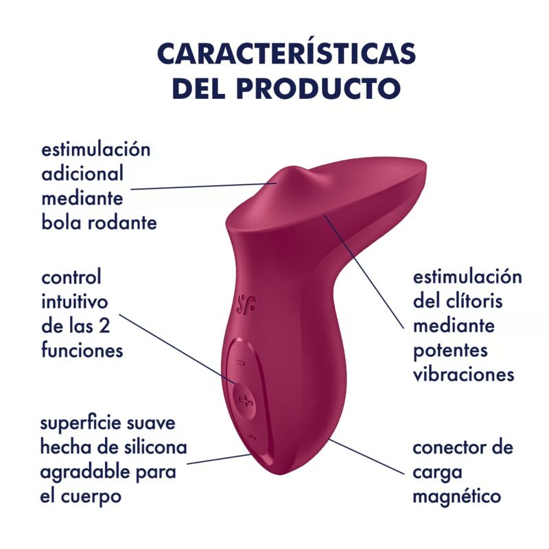 Fuchsiafarbener Klitoris-Stimulator-Vibrator