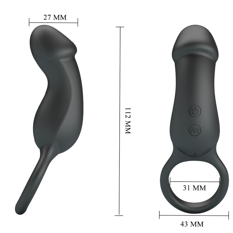 Trae Vibrationsring mit schwarzem Stimulator