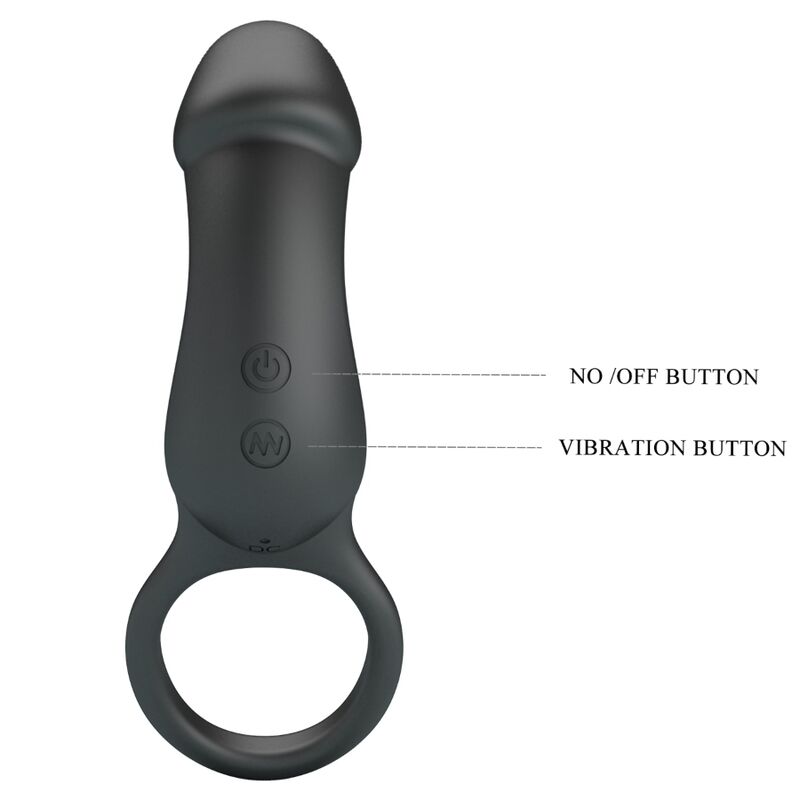 Trae Vibrationsring mit schwarzem Stimulator