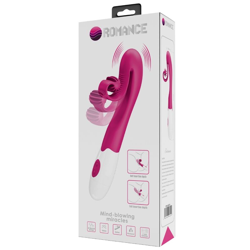 Rosa Vibrator und Stimulator mit 30 Geschwindigkeiten