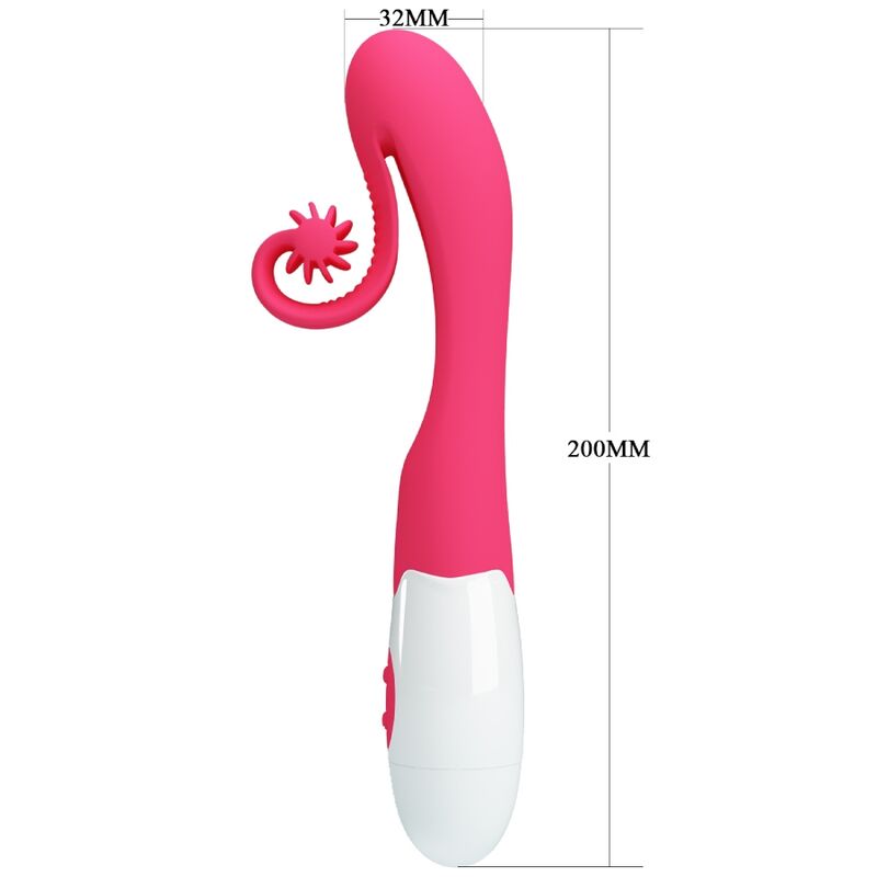 Rosa Vibrator und Stimulator mit 30 Geschwindigkeiten