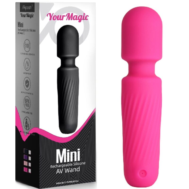 Ihr magischer wiederaufladbarer Massager &amp; Vibrator 10 Vibrationen rosa