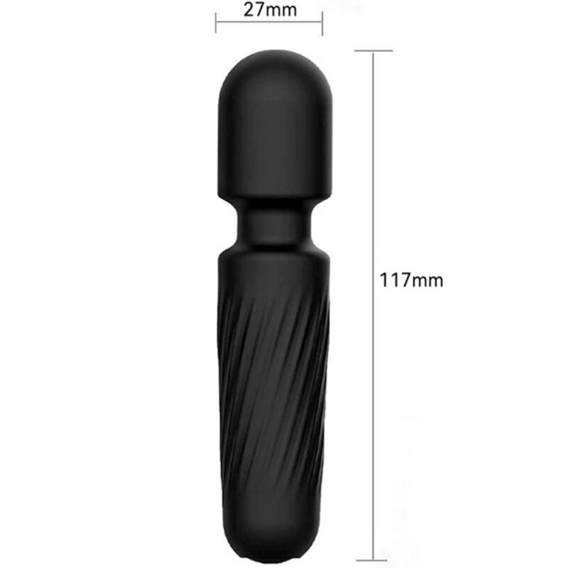 Ihr magischer wiederaufladbarer Massager &amp; Vibrator 10 Vibrationen schwarz