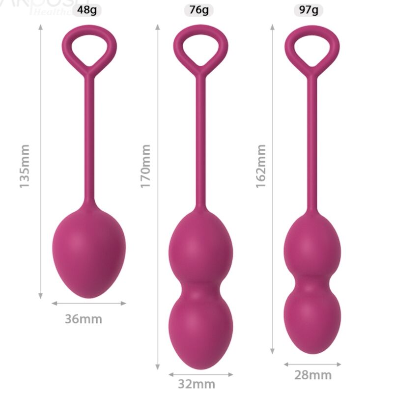 Anabiosis 3-stufige Vaginalhantel Burgunder