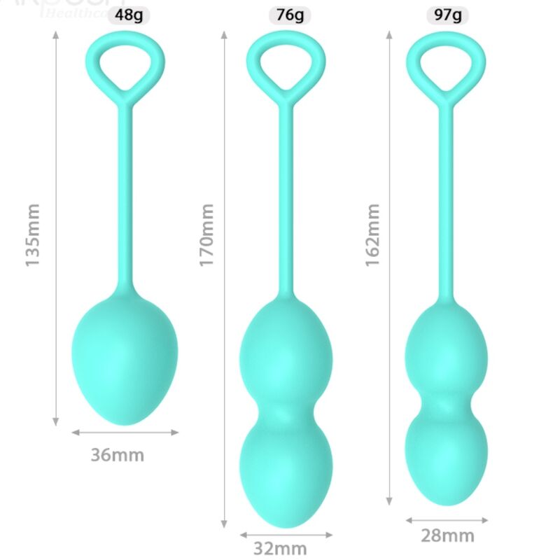 Anabiosis 3-stufige Vaginalhantel grün