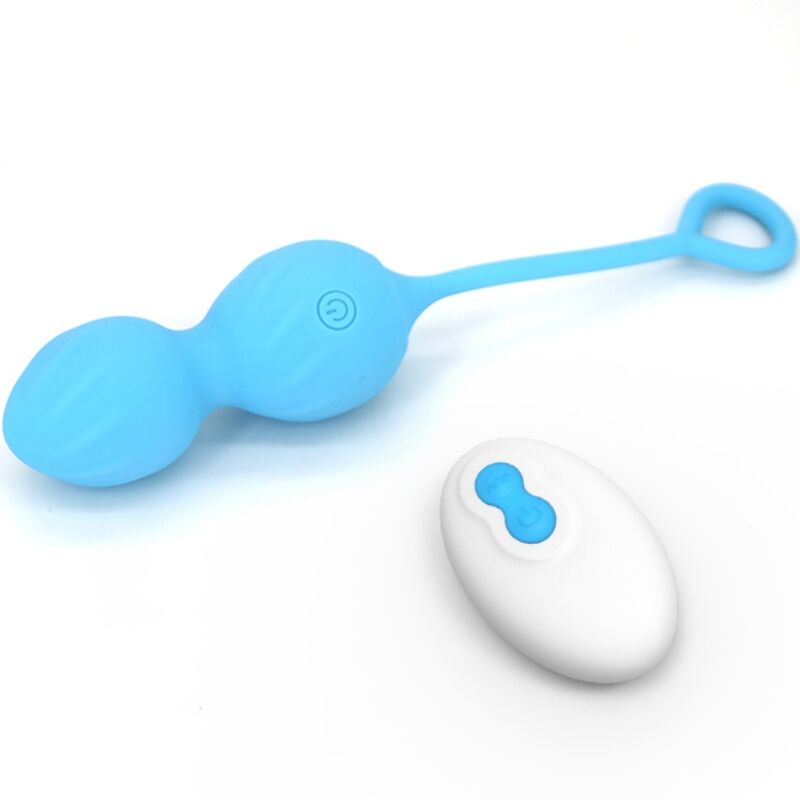 Blossoms Vaginal-Hantel Vibrationsfernbedienung 10 Vibrationen blau