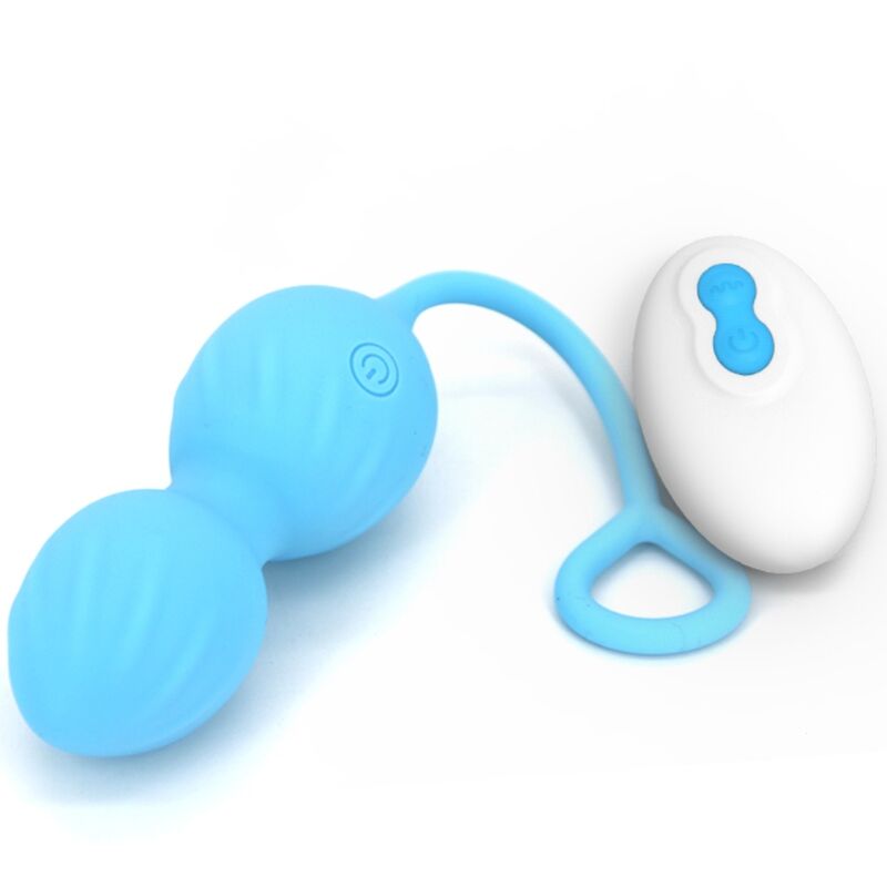 Blossoms Vaginal-Hantel Vibrationsfernbedienung 10 Vibrationen blau