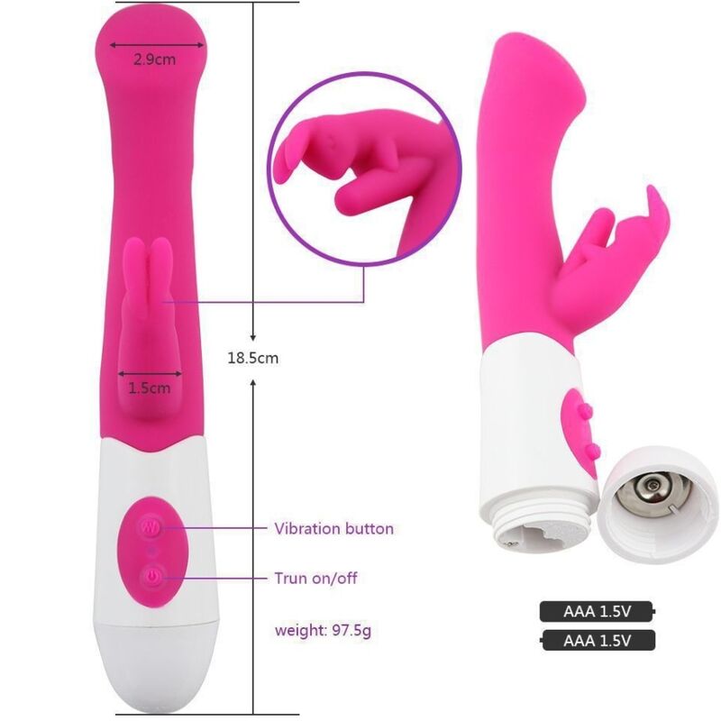 Pinker G-Punkt-Rabbit-Vibrator und -Stimulator mit 10 Geschwindigkeiten