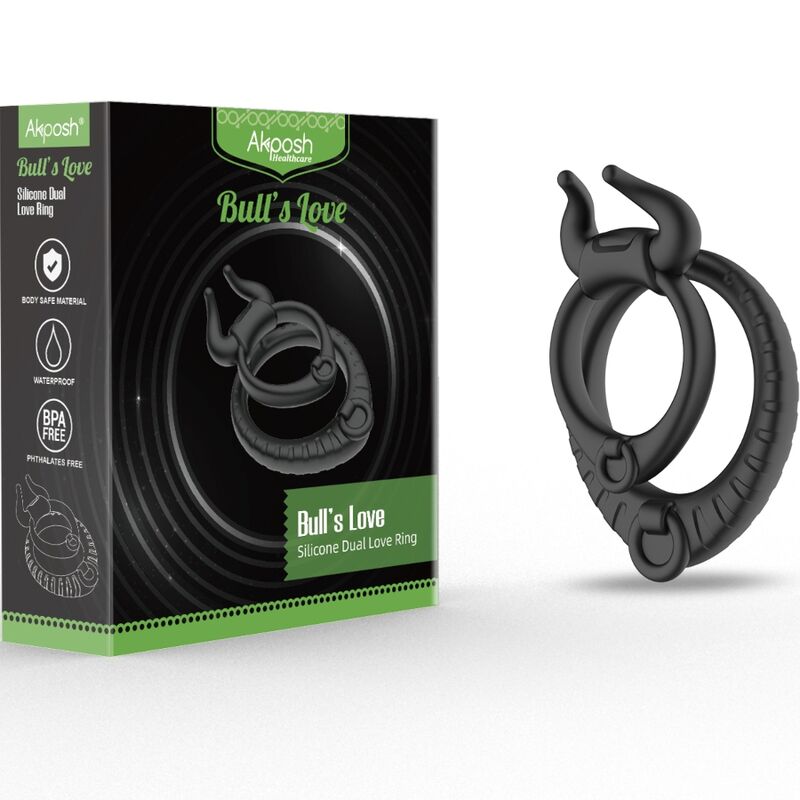 Schwarzer Ring „Bull's Passion“