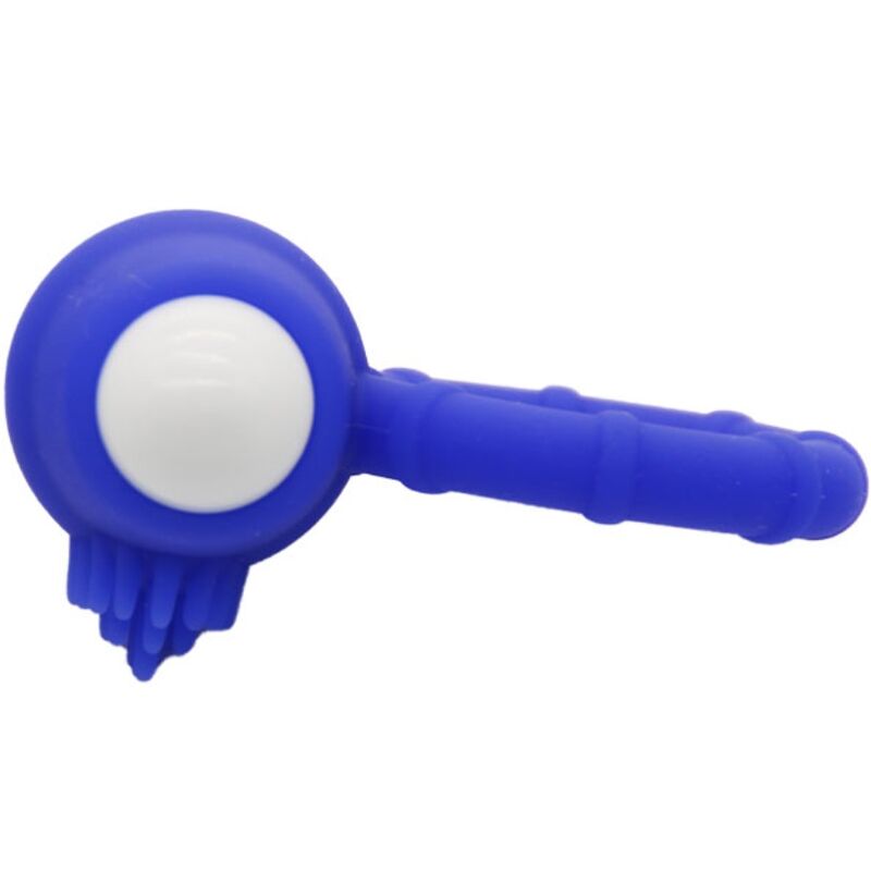 Power O blauer Silikon-Vibrationsring