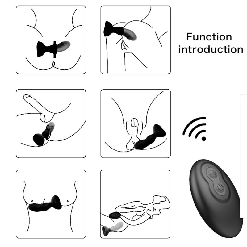 Extreme Bloom Pink Vibrator und schwarzer Analplug mit Fernbedienung