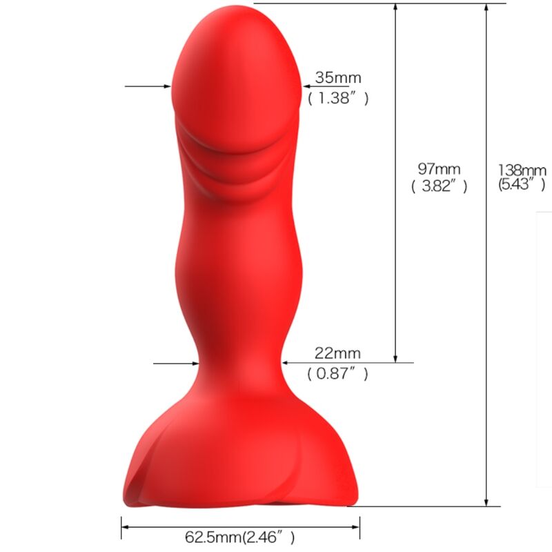Extreme Bloom Pink Vibrator und roter Analplug mit Fernbedienung