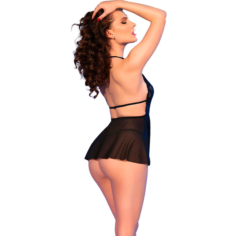 Cr 4720 Babydoll und Tanga schwarz Gr