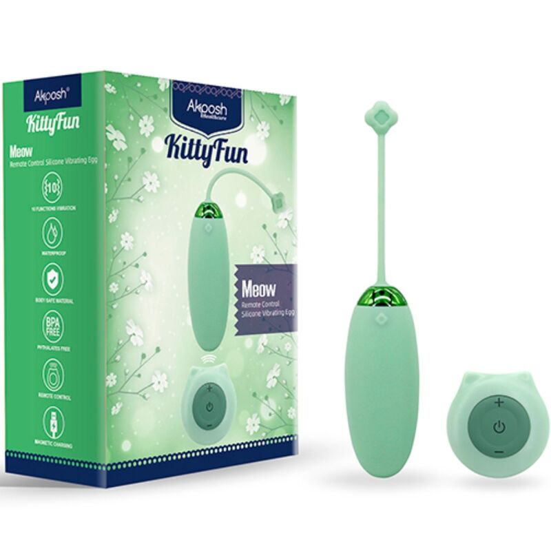 Kitty Fun Egg Vibrator Fernbedienung 10 Vibrationen Grün