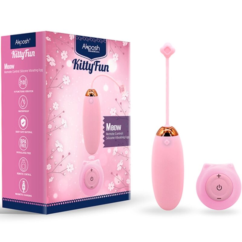 Kitty Fun Egg Vibrator Fernbedienung 10 Vibrationen Rosa