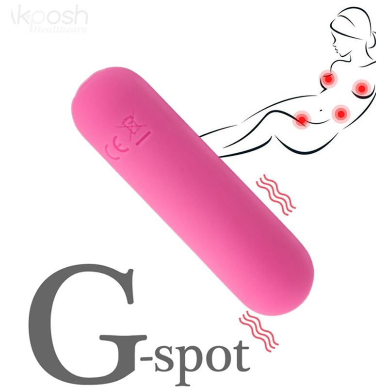 Splash haha ​​​​Silikon-Bullet-Vibrator 10 Vibrationen 75 x 19 cm rosa