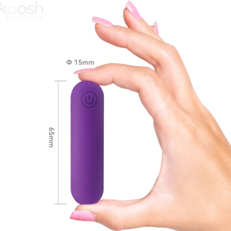 Splash Joliene Fernbedienungs-Bullet-Vibrator, Silikon, 10 Vibrationen, 6,5 x 1,5 cm, Lila