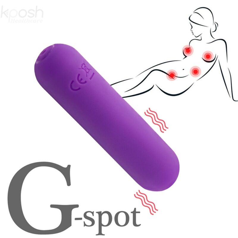 Splash Joliene Fernbedienungs-Bullet-Vibrator, Silikon, 10 Vibrationen, 6,5 x 1,5 cm, Lila