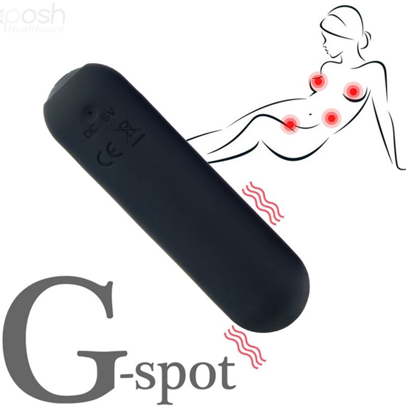 Splash Joie Bullet Vibrator Fernbedienung Silikon 10 Vibrationen 75 x 19 cm schwarz
