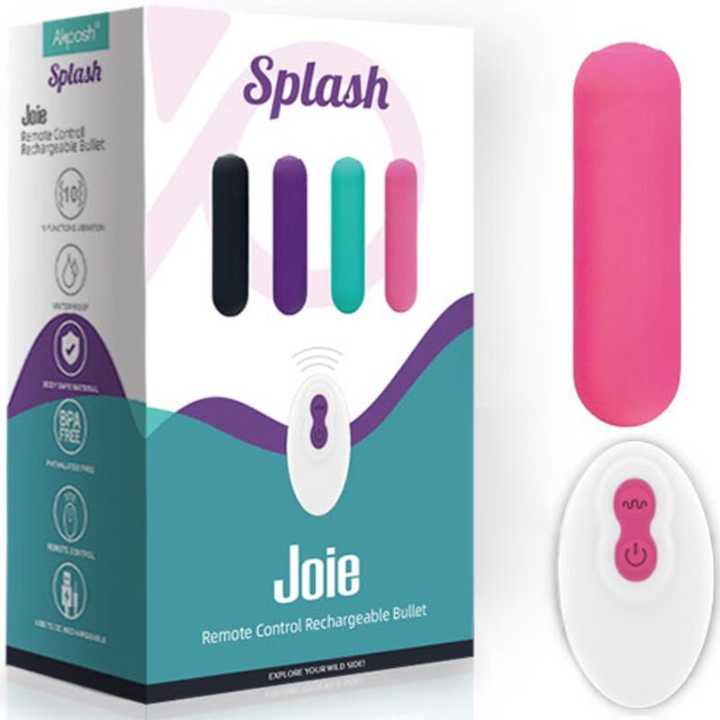 Splash Joie Bullet-Vibrator Fernbedienung Silikon 10 Vibrationen 75 x 19 cm rosa