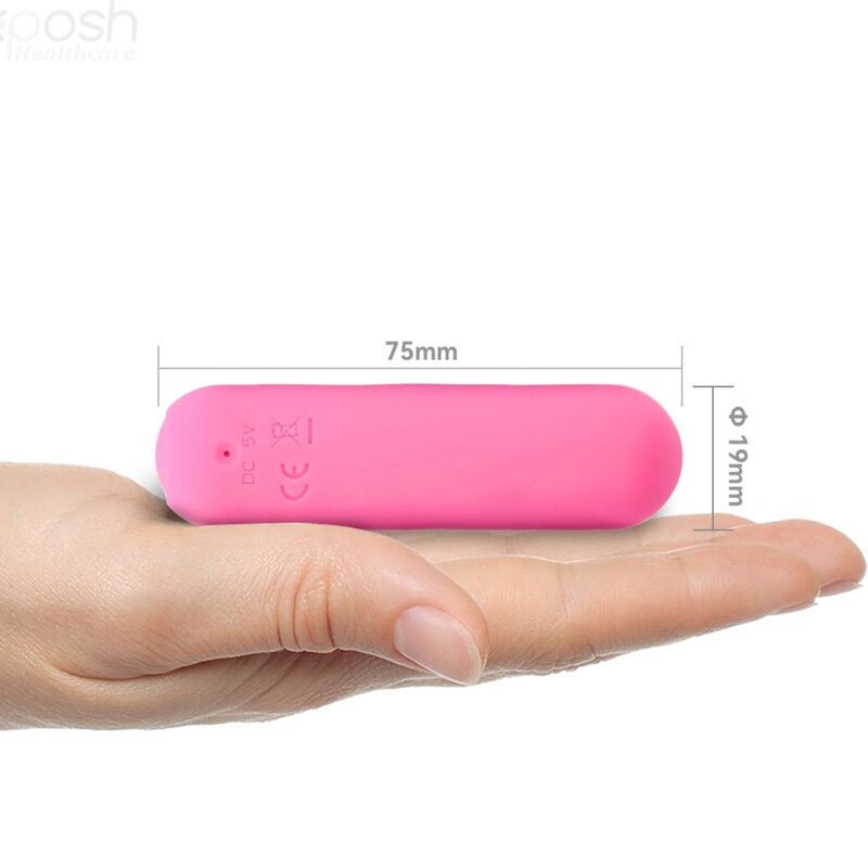 Splash Joie Bullet-Vibrator Fernbedienung Silikon 10 Vibrationen 75 x 19 cm rosa