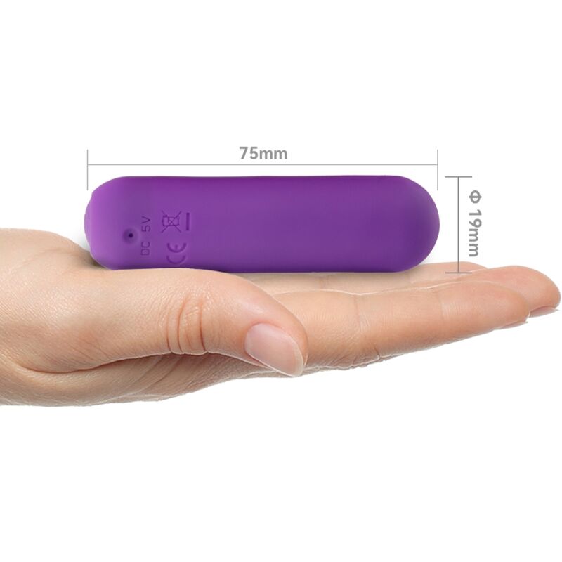 Splash Joie Bullet Vibrator Fernbedienung Silikon 10 Vibrationen 75 x 19 cm lila