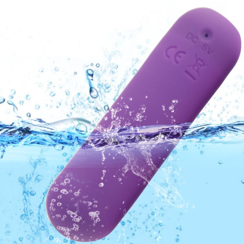 Splash Joie Bullet Vibrator Fernbedienung Silikon 10 Vibrationen 75 x 19 cm lila