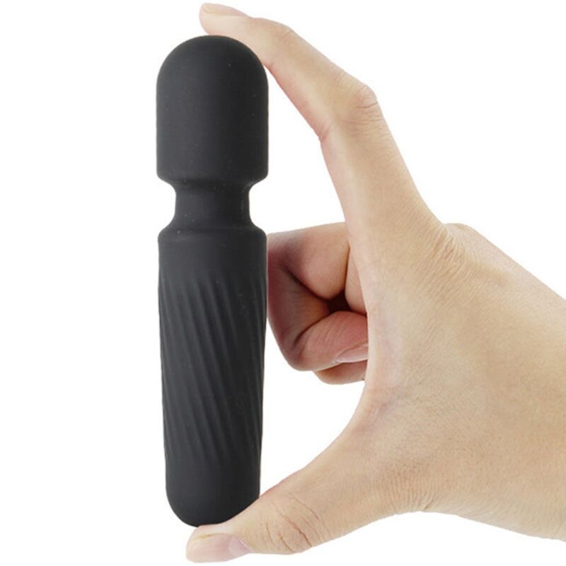 Ihr magischer wiederaufladbarer Massager &amp; Vibrator 10 Vibrationen schwarz