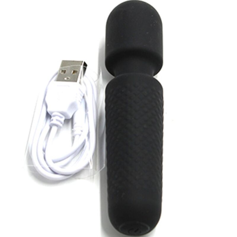 Ihr magischer Massager &amp; wiederaufladbarer Vibrator 10 Vibrationen Wand Dots schwarz