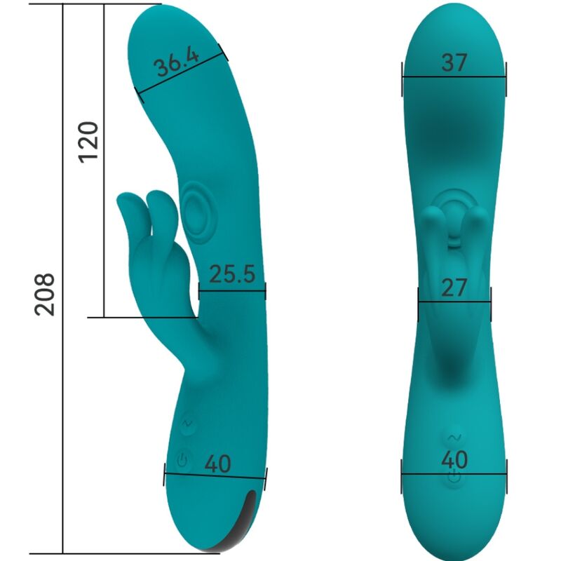 Tanzender Hasenvibrator 10 Geschwindigkeiten grün