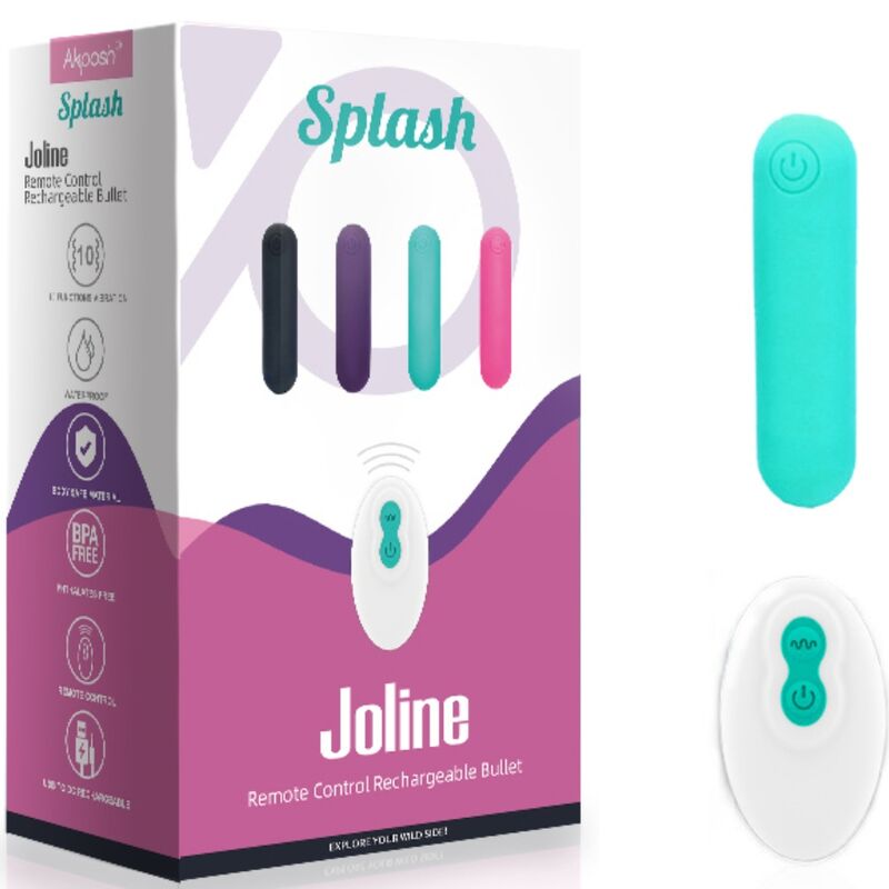 Splash Joliene Fernbedienung Bullet Vibrator Silikon 10 Vibrationen 65 x 15 cm grün