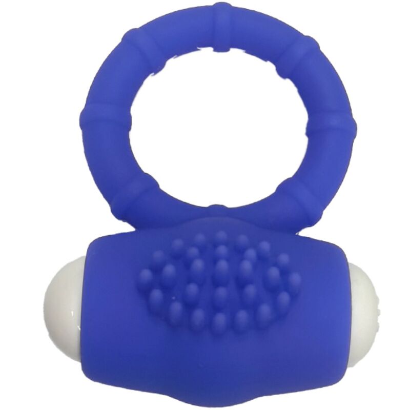 Power O blauer Silikon-Vibrationsring