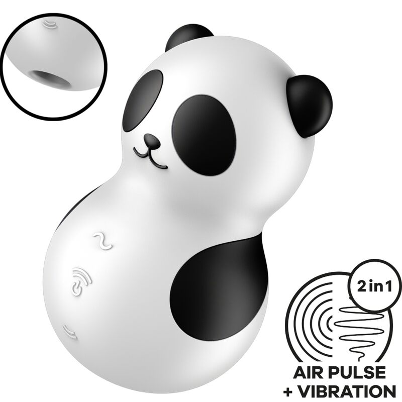 Pocket Panda Stimulator &amp; Vibrator schwarz-weiß