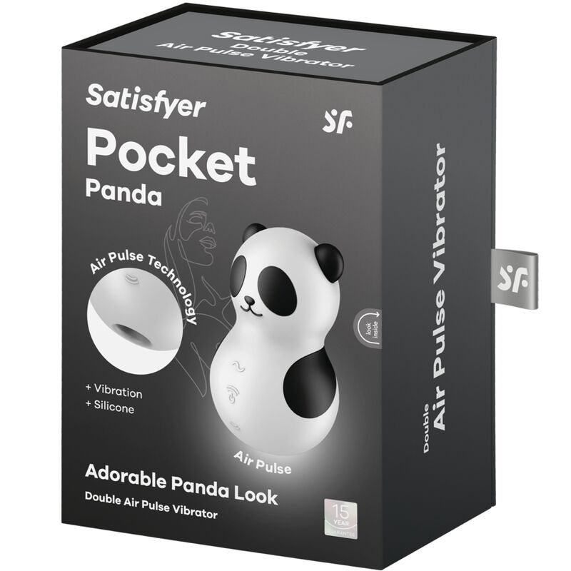 Pocket Panda Stimulator &amp; Vibrator schwarz-weiß