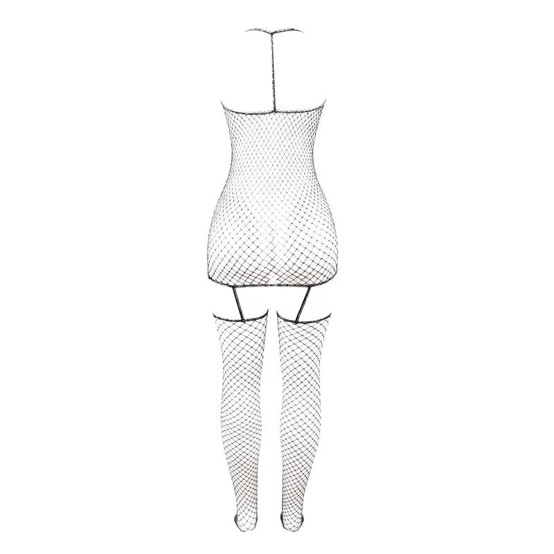951955 glänzender Netz-Bodystocking Einheitsgröße