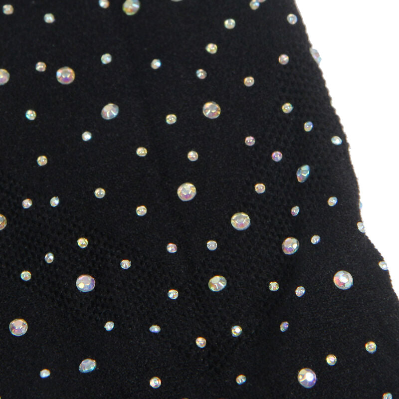 952198 Netzkleid mit glänzenden Diamanten schwarz Einheitsgröße