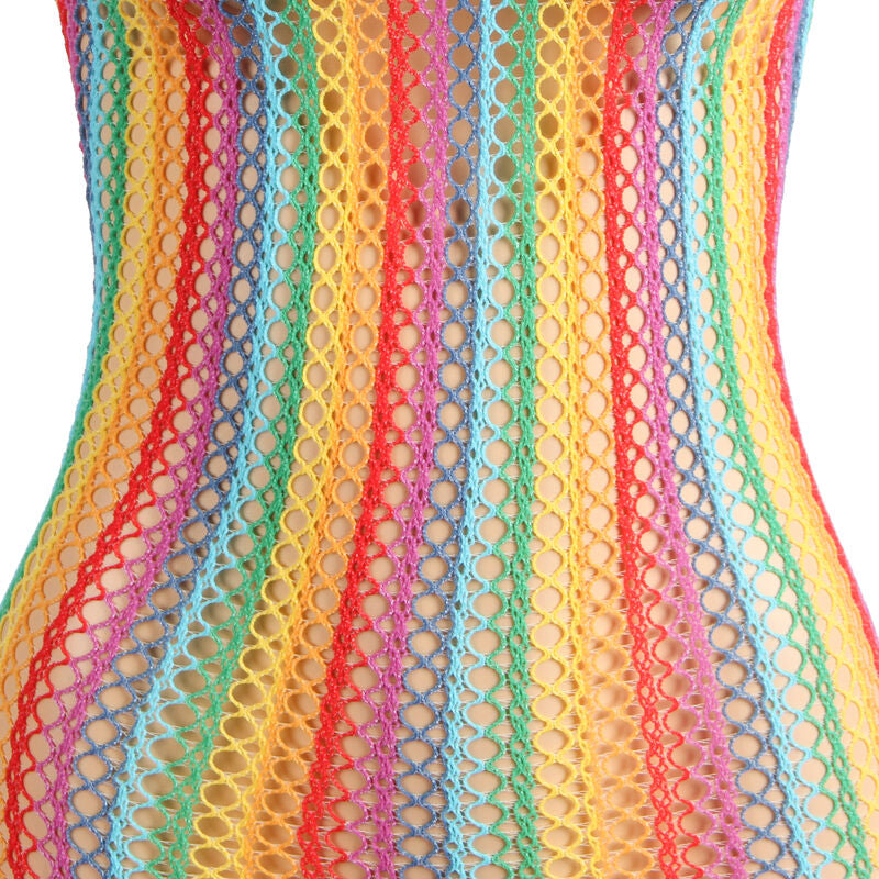 952341 Regenbogen-Netzkleid, Einheitsgröße